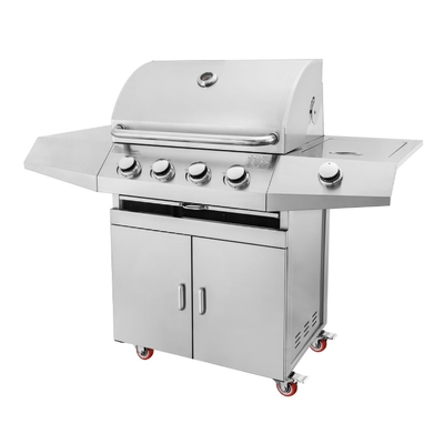 Газовий гриль ERC401R, 1375x630x1235 мм, Art Flame,  Система безпеки газ/полум’я, Зовнішнє LED-підсвічування передньої панелі, Легке складання, Панель керування з нержавіючої сталі