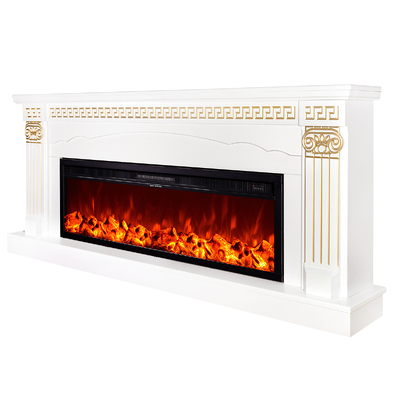 Електрокамін Calisto XL & Tanzania, Art Flame, 820x1900x300 мм, 1500 Вт, 2 рівні нагріву, 5 рівнів яскравості полум’я, таймерElectric fireplace Calisto XL & Tanzania, 820x1900x300 mm, 1500W, 2 heating levels, 5 flame brightness levels, Timer