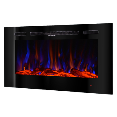 Вбудований і настінний електрокамін Beverly, Art Flame, 544x1016x140 мм, 1500 Вт, 3 кольори полум’я, 5 рівнів яскравості полум’я, поліна та кристали