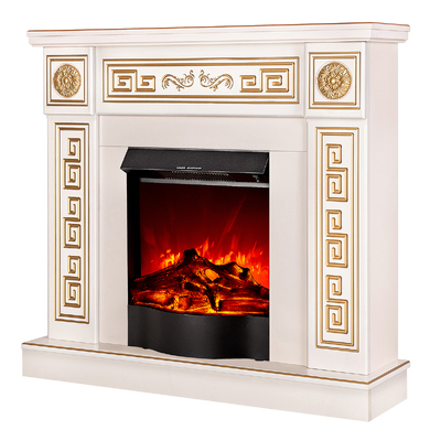 Електричний камін Versailles gold & Corsica, Art Flame, 1020x1100x300 мм, 1500 Вт, 2 рівні обігріву, 5 рівнів яскравості полум’я, кнопка ввімкнення