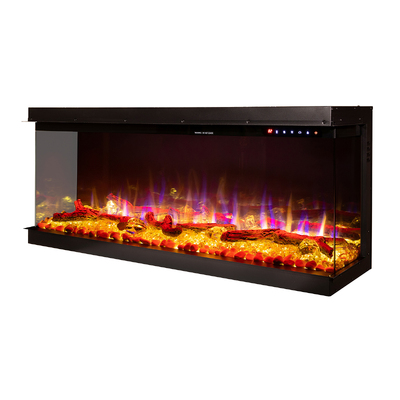 Вбудований електрокамін Haiti 40 3D, Art Flame, 533x1035x332 мм, 1500 Вт, понад 100 кольорових комбінацій, Термостат, поліна та кристали