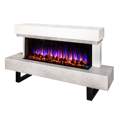 Electric fireplace Monro & Dalas, Art Flame, 750x1400x300 mm, 1500W, 30 color combinations, Thermostat, Logs and crystals