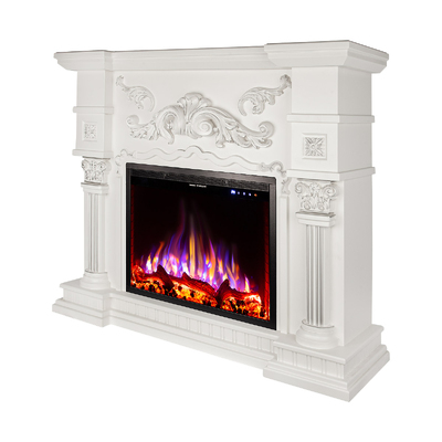Electric fireplace Miraj mini & Tomas, Art Flame, 1050x1200x320 mm, 1500W, 50 color combinations, Thermostat, Logs and crystals