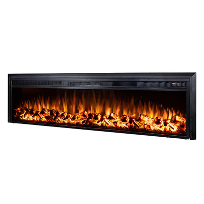 Вбудований електрокамін Tanzania XL, Art Flame, 439x1603x180 мм, 1500 Вт, 10 кольорів полум’я, Bluetooth, 5 рівнів яскравості полум’я