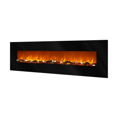 Настінний електрокамін Elit, Art Flame, 550x1824x140 мм, 1500 Вт, 2 рівні обігріву, 5 рівнів яскравості полум’я, таймер