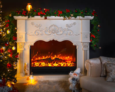 Electric fireplace Miraj & Maximus, Art Flame, 1250x1500x350 mm, 1500W, 3 flame colors, 5 flame brightness levels, Timer