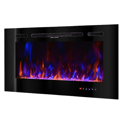 Вбудований і настінний електрокамін Beverly, Art Flame, 544x1016x140 мм, 1500 Вт, 3 кольори полум’я, 5 рівнів яскравості полум’я, поліна та кристали